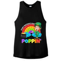 St Patrick's Day Push Pop Leprechaun Ladies PosiCharge Tri-Blend Wicking Tank