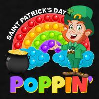 St Patrick's Day Push Pop Leprechaun Ladies PosiCharge Tri-Blend Wicking Tank