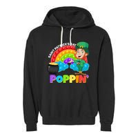 St Patrick's Day Push Pop Leprechaun Garment-Dyed Fleece Hoodie