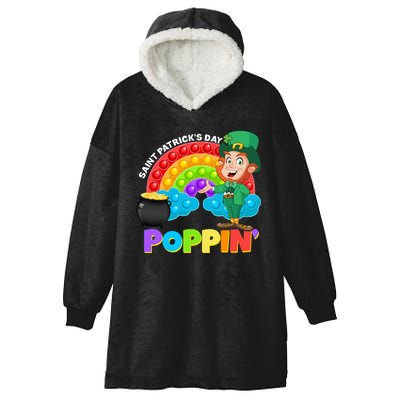 St Patrick's Day Push Pop Leprechaun Hooded Wearable Blanket