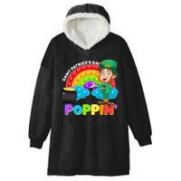St Patrick's Day Push Pop Leprechaun Hooded Wearable Blanket
