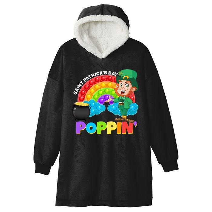 St Patrick's Day Push Pop Leprechaun Hooded Wearable Blanket