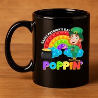 St Patrick's Day Push Pop Leprechaun 11oz C Handle Ceramic Mug