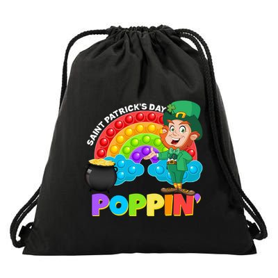 St Patrick's Day Push Pop Leprechaun Drawstring Bag