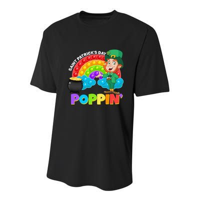 St Patrick's Day Push Pop Leprechaun Youth Performance Sprint T-Shirt