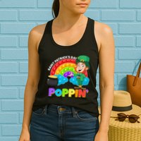 St Patrick's Day Push Pop Leprechaun Womens Tank Top