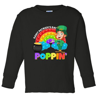 St Patrick's Day Push Pop Leprechaun Toddler Long Sleeve Shirt