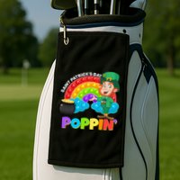 St Patrick's Day Push Pop Leprechaun Golf Towel