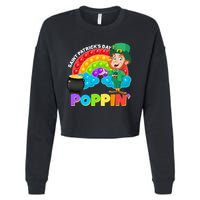 St Patrick's Day Push Pop Leprechaun Cropped Pullover Crew
