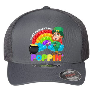 St Patrick's Day Push Pop Leprechaun Flexfit Unipanel Trucker Cap