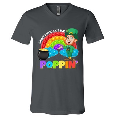 St Patrick's Day Push Pop Leprechaun V-Neck T-Shirt