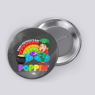 St Patrick's Day Push Pop Leprechaun Button