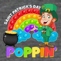St Patrick's Day Push Pop Leprechaun Flatbill Hat