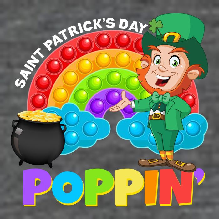 St Patrick's Day Push Pop Leprechaun Flatbill Hat