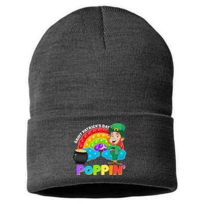 St Patrick's Day Push Pop Leprechaun Sustainable Knit Beanie