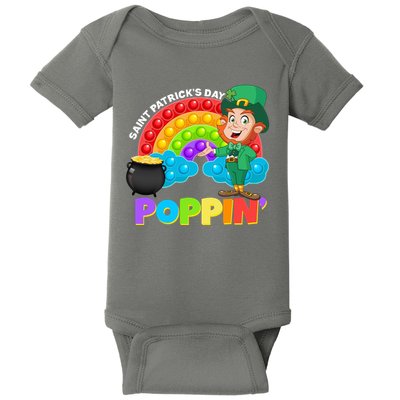 St Patrick's Day Push Pop Leprechaun Baby Bodysuit