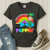 St Patrick's Day Push Pop Leprechaun Womens T-Shirt
