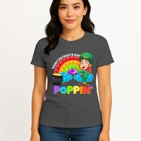 St Patrick's Day Push Pop Leprechaun Womens T-Shirt