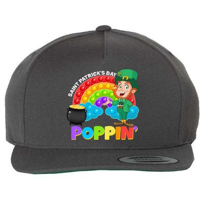 St Patrick's Day Push Pop Leprechaun Wool Snapback Cap