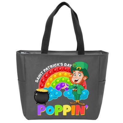 St Patrick's Day Push Pop Leprechaun Zip Tote Bag