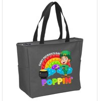 St Patrick's Day Push Pop Leprechaun Zip Tote Bag