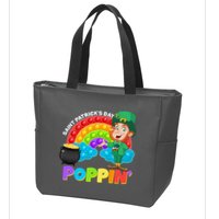 St Patrick's Day Push Pop Leprechaun Zip Tote Bag