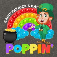 St Patrick's Day Push Pop Leprechaun Cotton Canvas Backpack