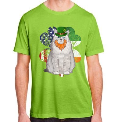 St Patricks Day Irish American Flag Ragdoll Cat Meaningful Gift Adult ChromaSoft Performance T-Shirt