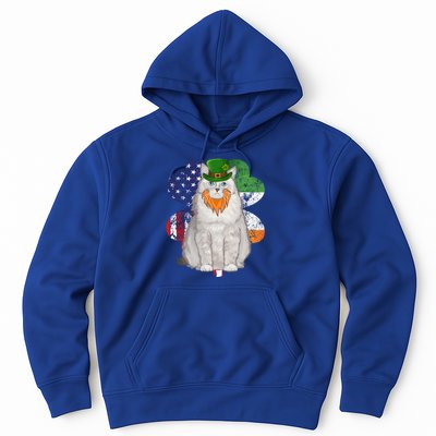 St Patricks Day Irish American Flag Ragdoll Cat Meaningful Gift Hoodie