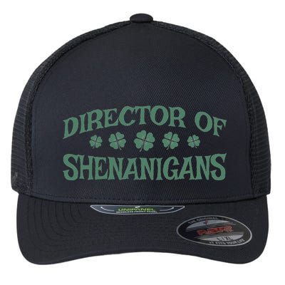 St. PatrickS Day Director Of Shenanigans Irish Teacher Flexfit Unipanel Trucker Cap