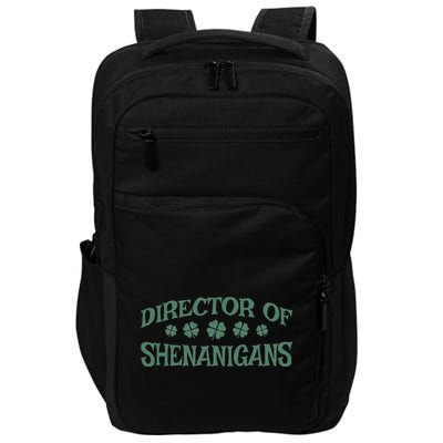 St. PatrickS Day Director Of Shenanigans Irish Teacher Impact Tech Backpack