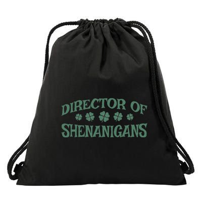 St. PatrickS Day Director Of Shenanigans Irish Teacher Drawstring Bag