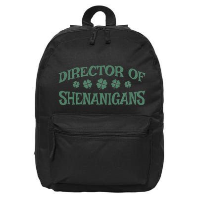 St. PatrickS Day Director Of Shenanigans Irish Teacher 16 in Basic Backpack