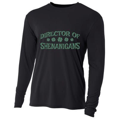 St. PatrickS Day Director Of Shenanigans Irish Teacher Cooling Performance Long Sleeve Crew