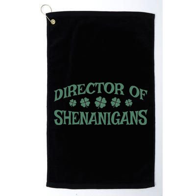 St. PatrickS Day Director Of Shenanigans Irish Teacher Golf Towel