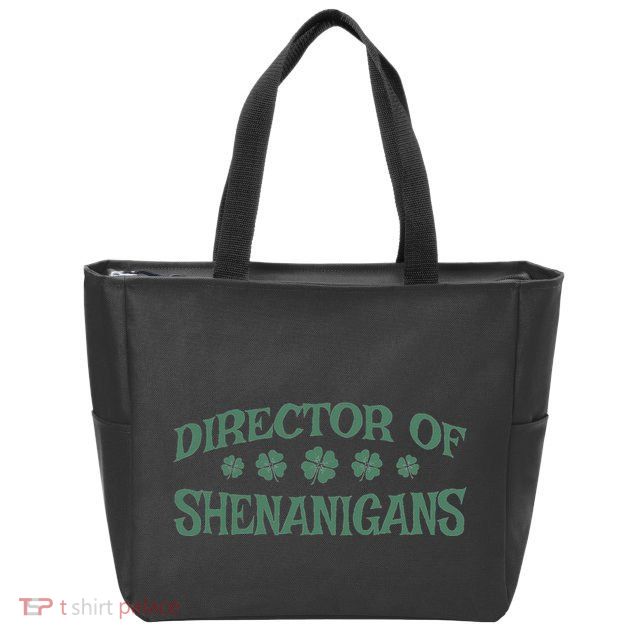 St. PatrickS Day Director Of Shenanigans Irish Teacher Zip Tote Bag