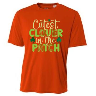 St Patricks Day Irish Cutest Clover In The Patch Cute Gift Cooling Performance Crew T-Shirt