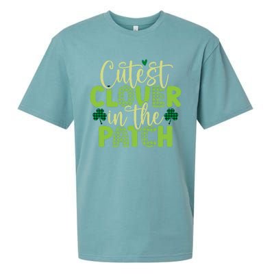 St Patricks Day Irish Cutest Clover In The Patch Cute Gift Sueded Cloud Jersey T-Shirt