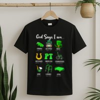 St Patrick Day God Says I Am Pt Christian Physical Therapy T-Shirt