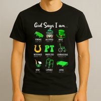 St Patrick Day God Says I Am Pt Christian Physical Therapy T-Shirt