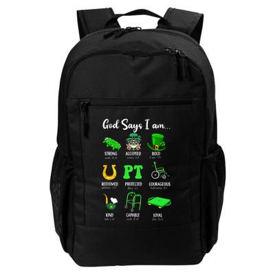 St Patrick Day God Says I Am Pt Christian Physical Therapy Backpack