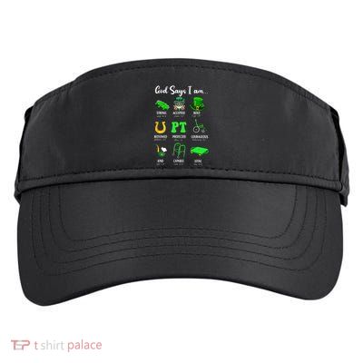 St Patrick Day God Says I Am Pt Christian Physical Therapy Adult Drive Performance Visor