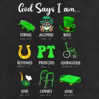 St Patrick Day God Says I Am Pt Christian Physical Therapy Golf Towel