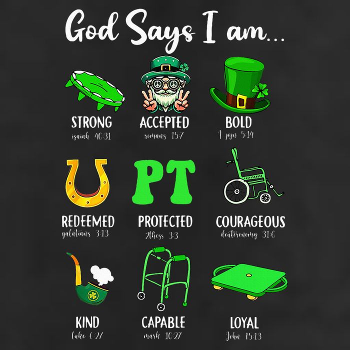 St Patrick Day God Says I Am Pt Christian Physical Therapy Golf Towel