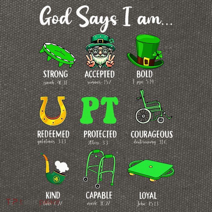 St Patrick Day God Says I Am Pt Christian Physical Therapy Cotton Canvas Backpack