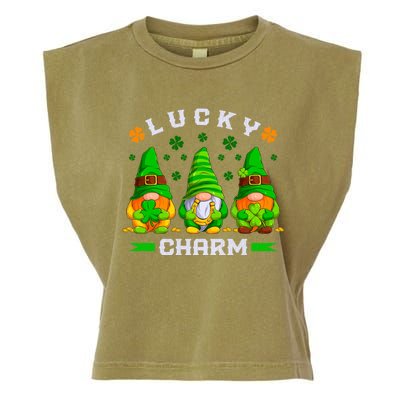 St Patricks Day Lucky Gnomes Funny Gift Garment-Dyed Women's Muscle Tee