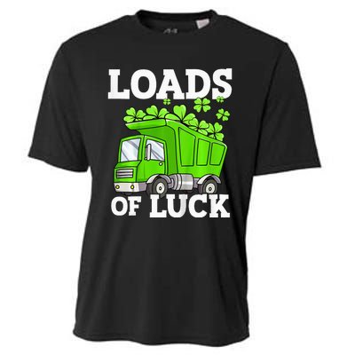 St Patricks Day Lucky Construction Truck Cooling Performance Crew T-Shirt