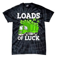 St Patricks Day Lucky Construction Truck Tie-Dye T-Shirt