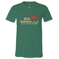 St Patricks Day Ipa Lot When I Drink Vintage Beer Lover Gift V-Neck T-Shirt