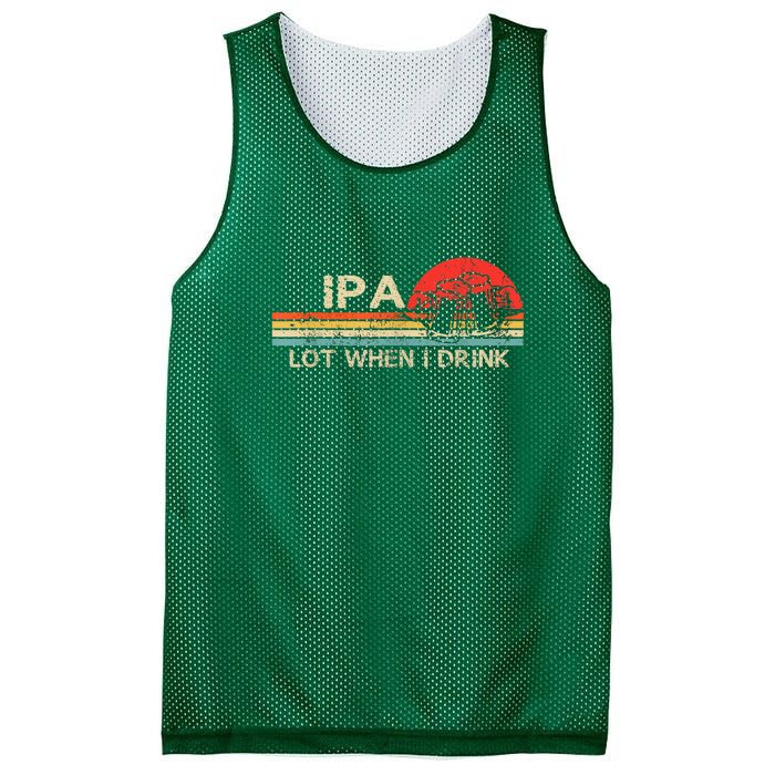 St Patricks Day Ipa Lot When I Drink Vintage Beer Lover Gift Mesh Reversible Basketball Jersey Tank